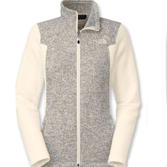 The North Face Sweaters - The North Face Women's Indi Full-Zip Fleece Jacket in Ivory Size M